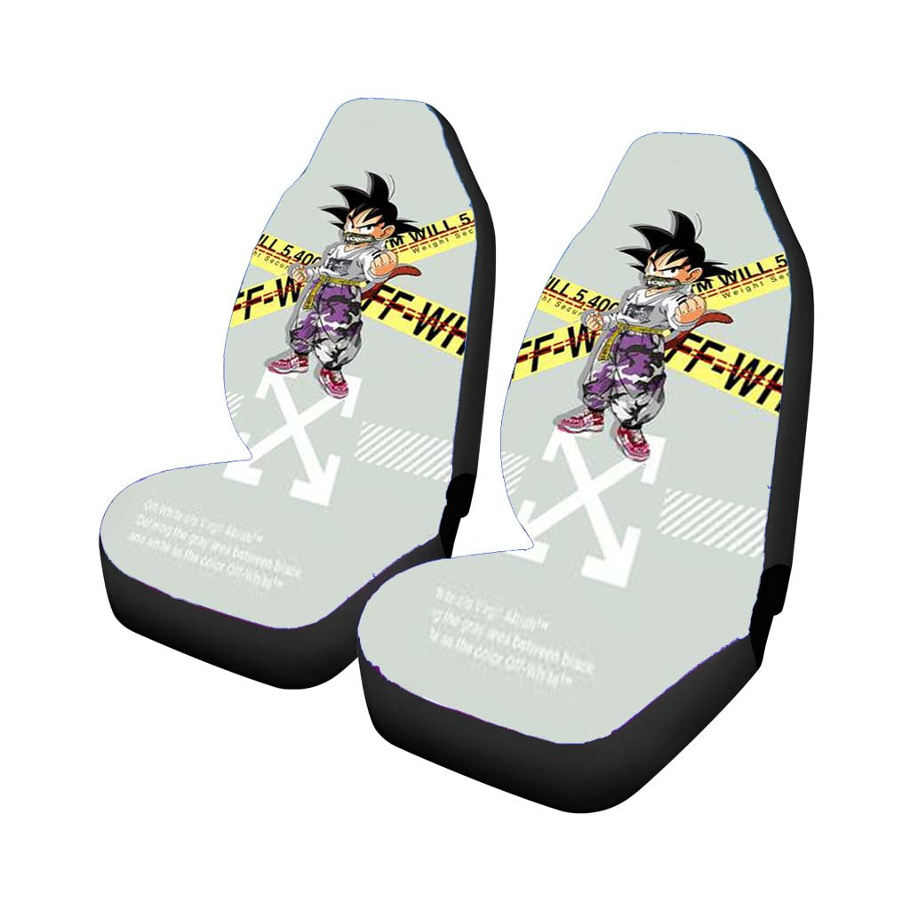 Off White Fight Mode Of Goku car Seat Covers