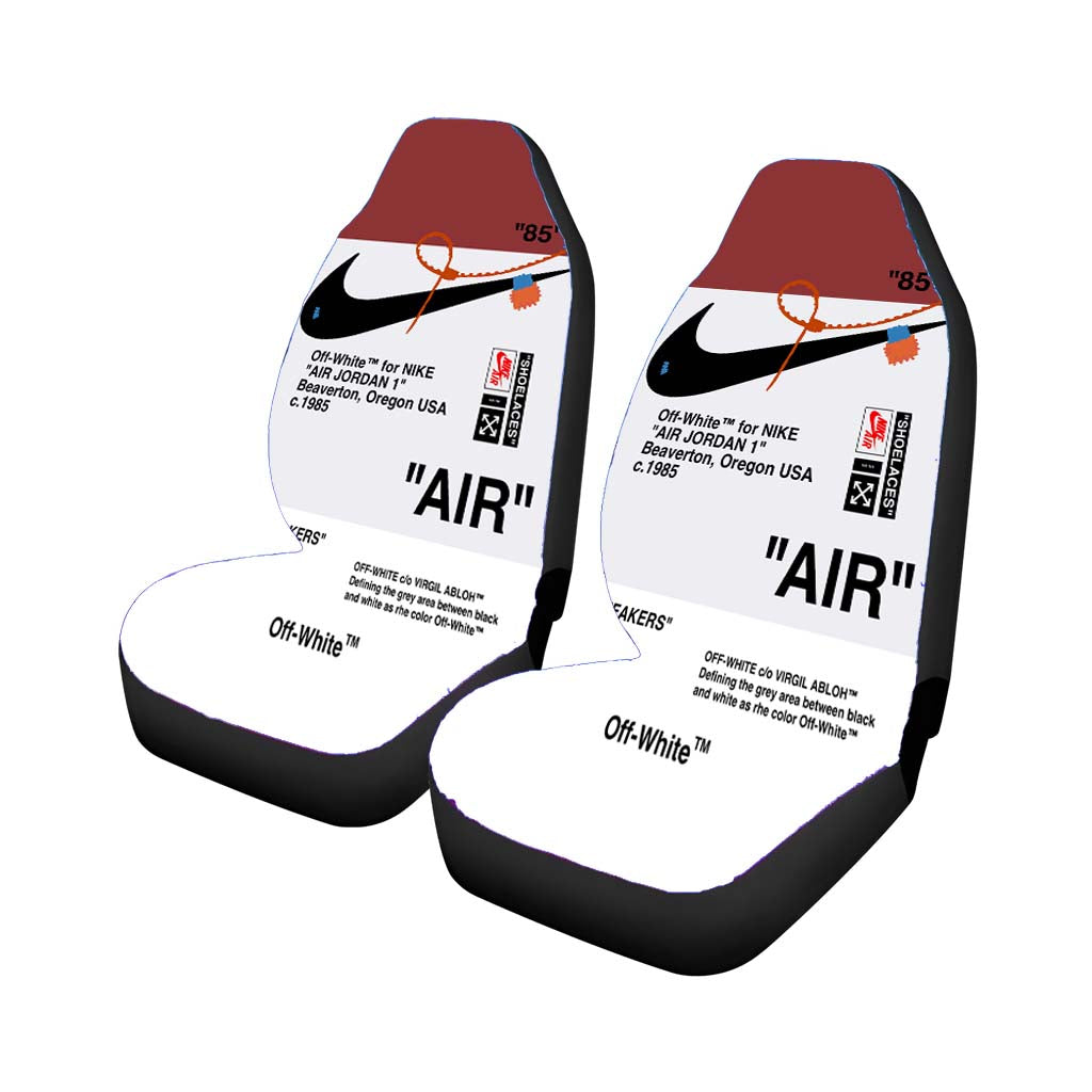 Off White Nike Air Red car Seat Covers