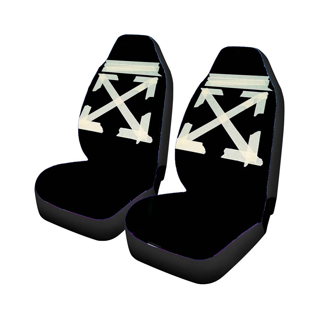 Off White Tape Logo car Seat Covers