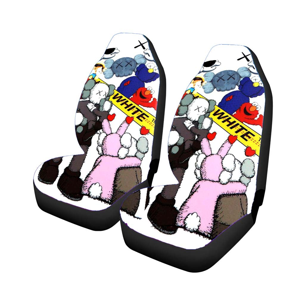 Off White X Kaws X Sesame Street car Seat Covers