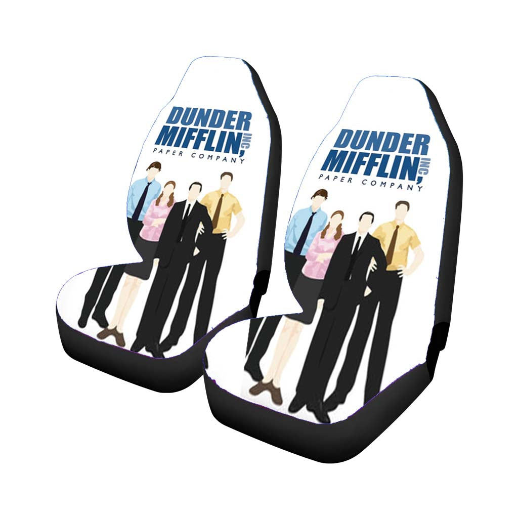 Office Cartoon - Dunder Mifflin car Seat Covers