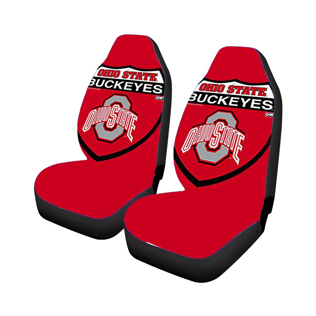 Ohio State Buckeyes Logo Red car Seat Covers