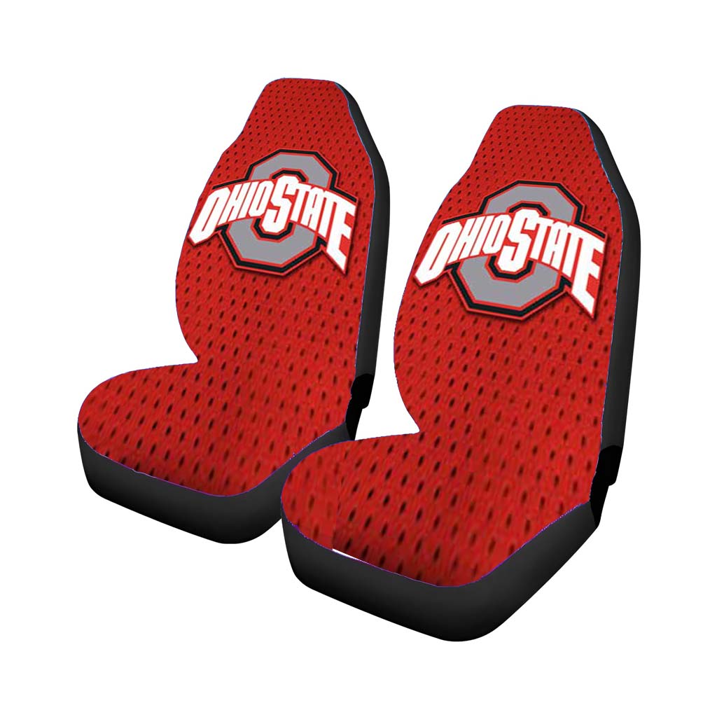 Ohio State Logo Jersey Red car Seat Covers