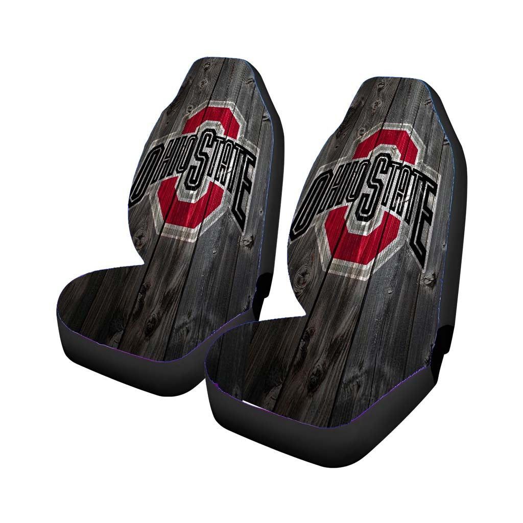 Ohio State Wooden Logo car Seat Covers