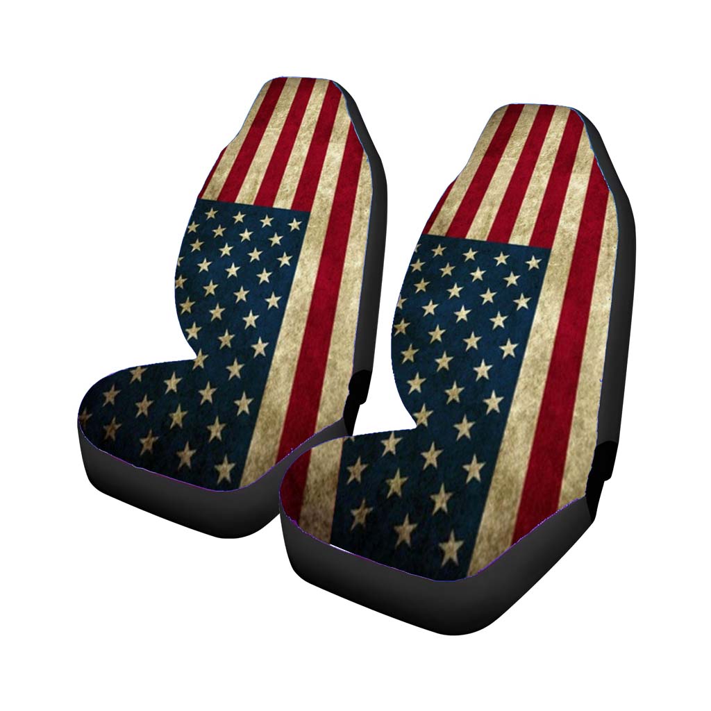 Old American Flag car Seat Covers