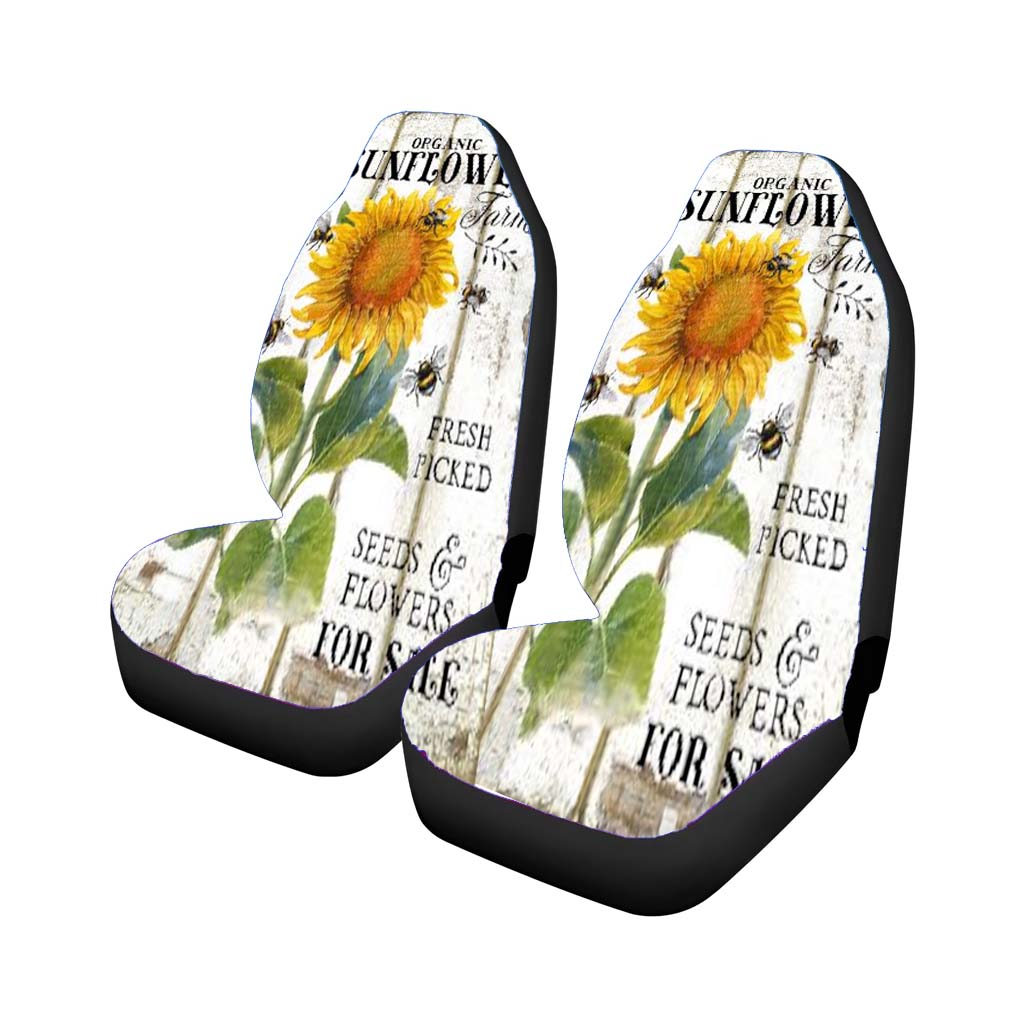 Organic Sunflower Farm car Seat Covers