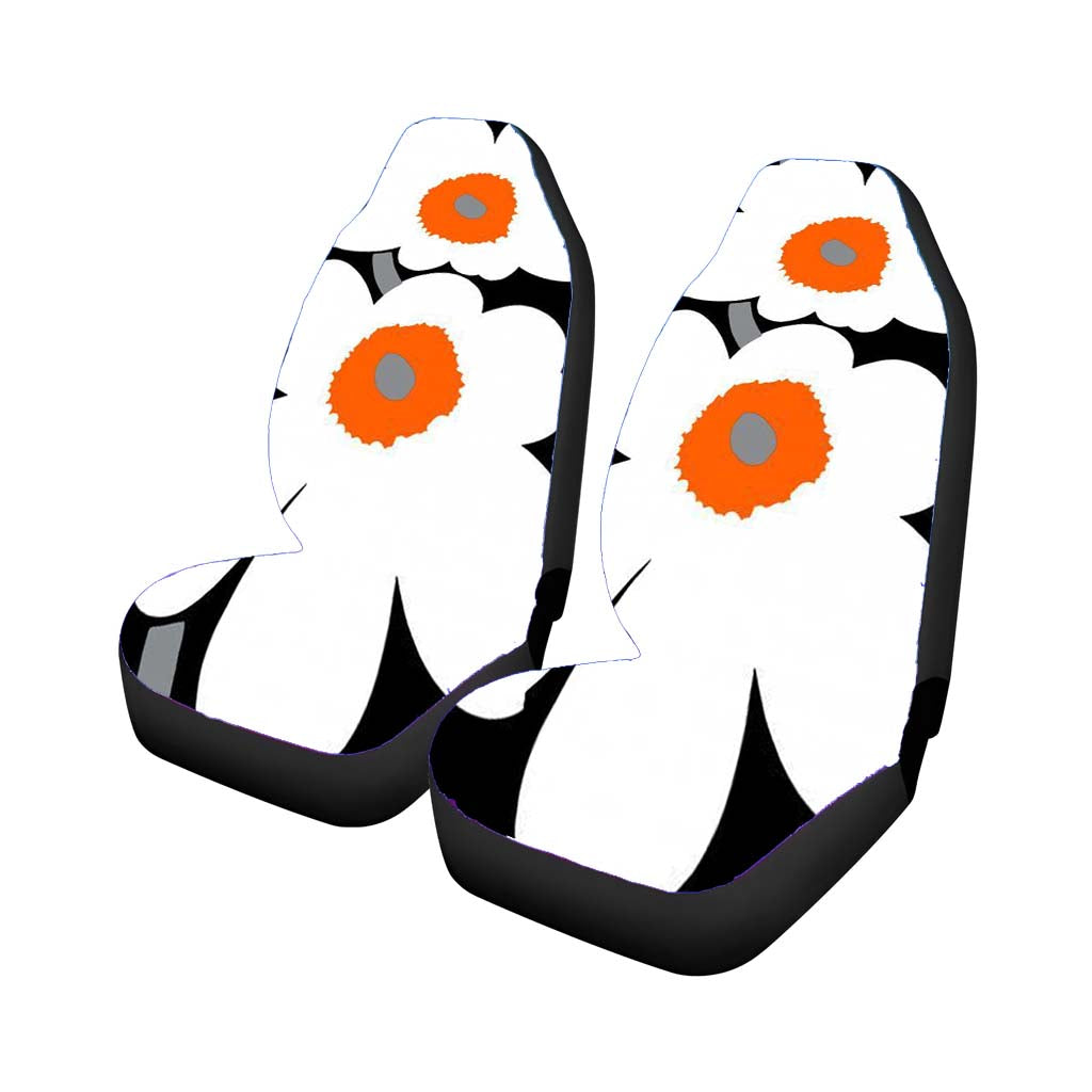 Orla Kiely Sripe Flower Pattern White car Seat Covers