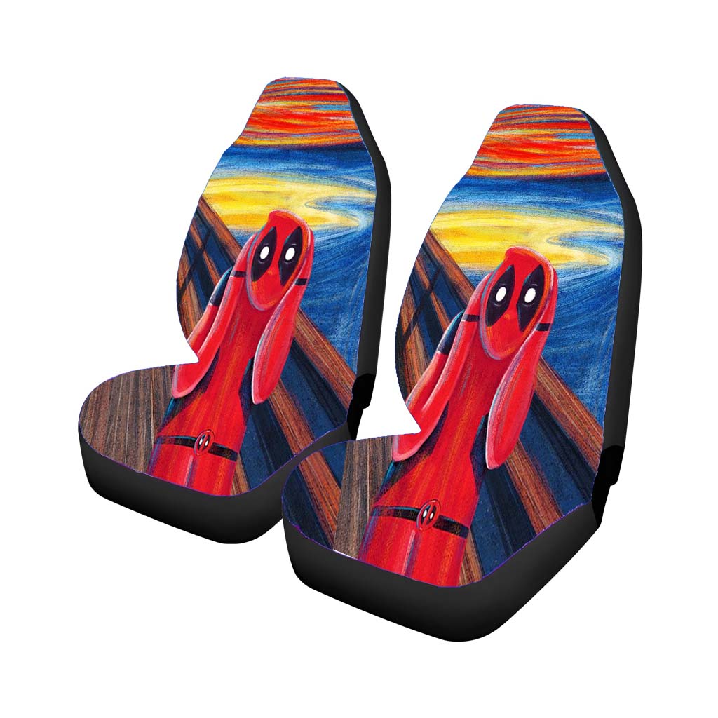 Painting Deadpool Scream car Seat Covers