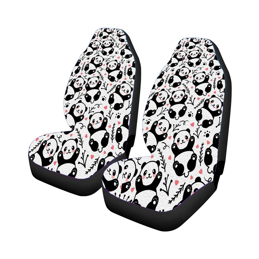 Panda Love And Cute Pattern car Seat Covers