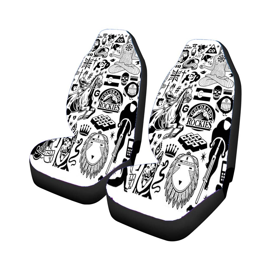 Pattern Black Tattoo Medicine Style car Seat Covers