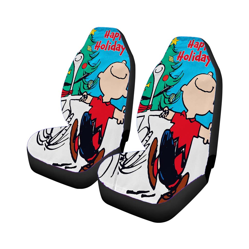 Peanuts Christmas Snoopy And Charlie Brown car Seat Covers