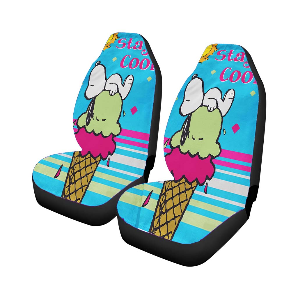 Peanuts Double Scoop Snoopy car Seat Covers