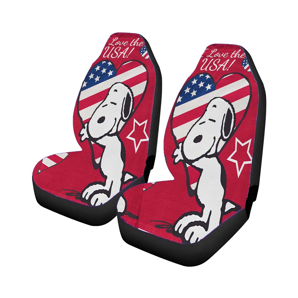 Peanuts I Love The Usa Snoopy car Seat Covers