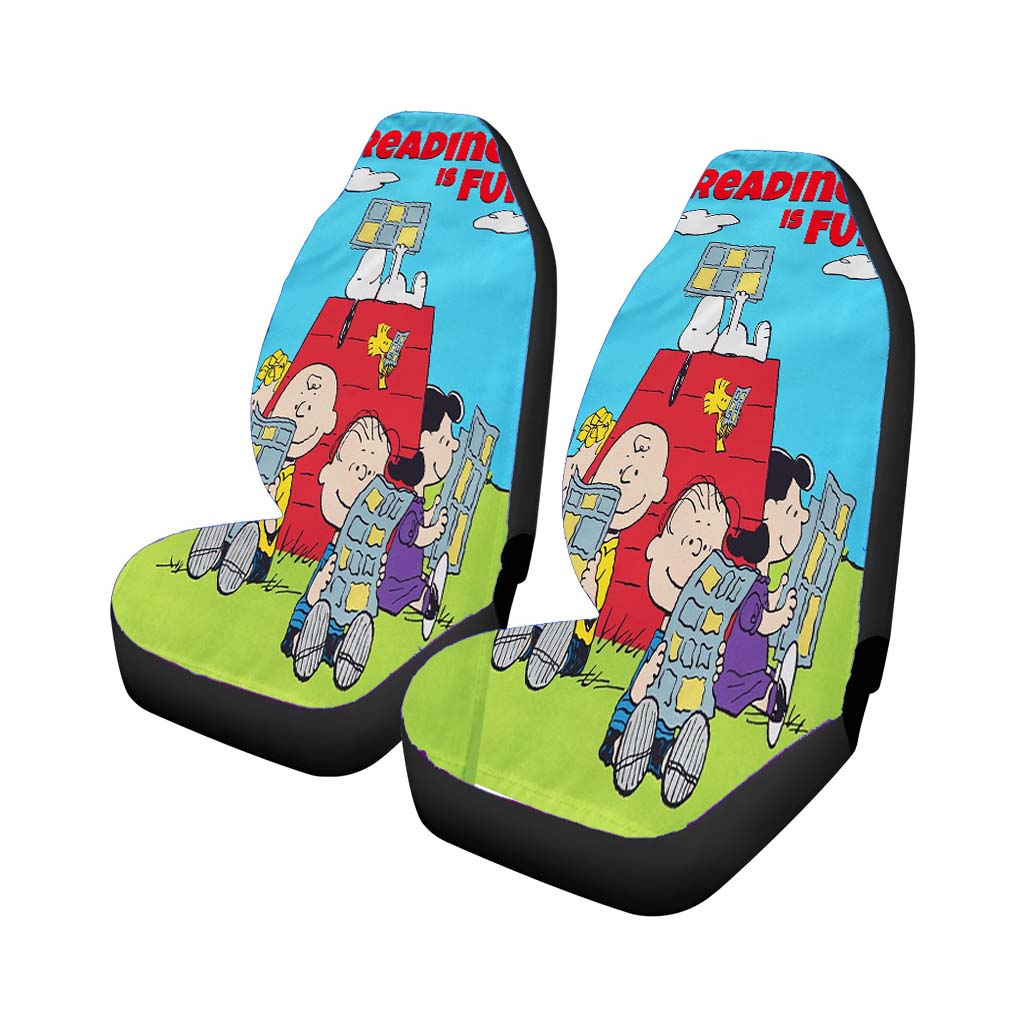 Peanuts Reading Is Fun car Seat Covers