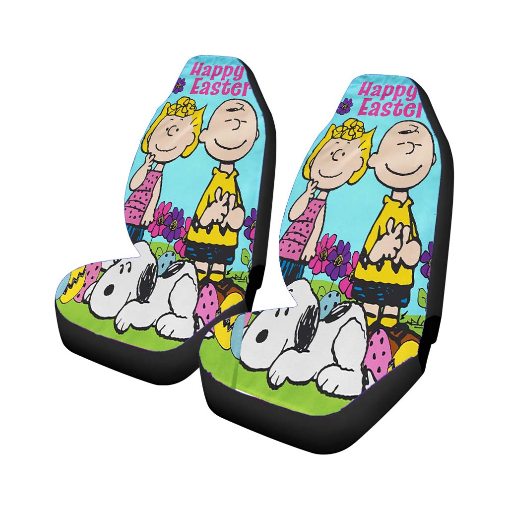 Peanuts Snoopy And Charlie Brown Easter car Seat Covers