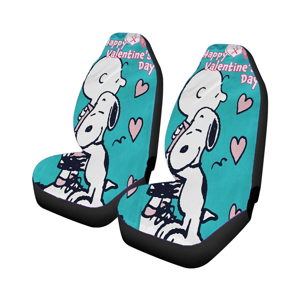 Peanuts Snoopy Charlie Brown Valentines car Seat Covers