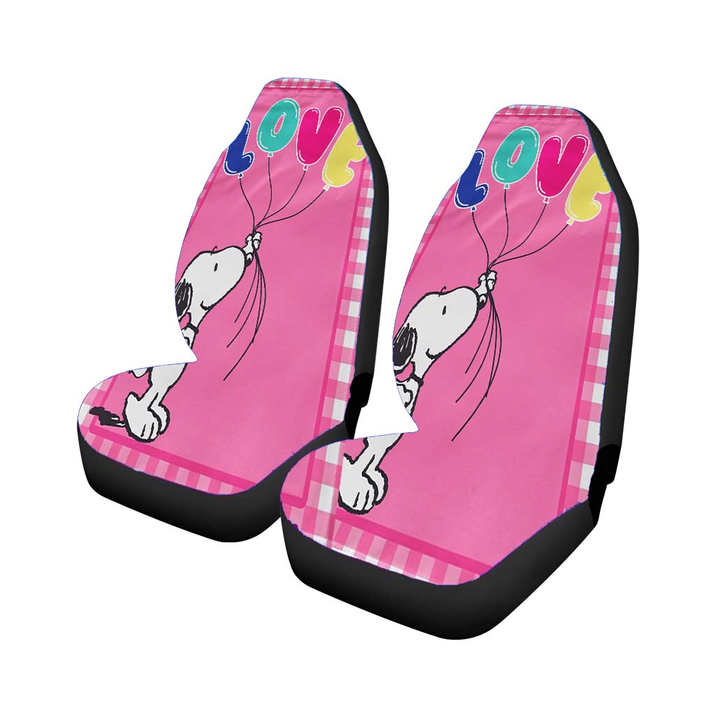 Peanuts Snoopy Valentines car Seat Covers