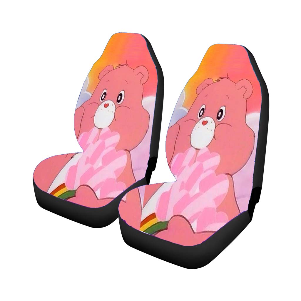 Pink Care Bear Cartoon Aesthetic car Seat Covers