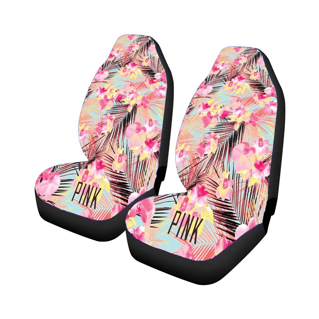 Pink Flower Wallpaper car Seat Covers