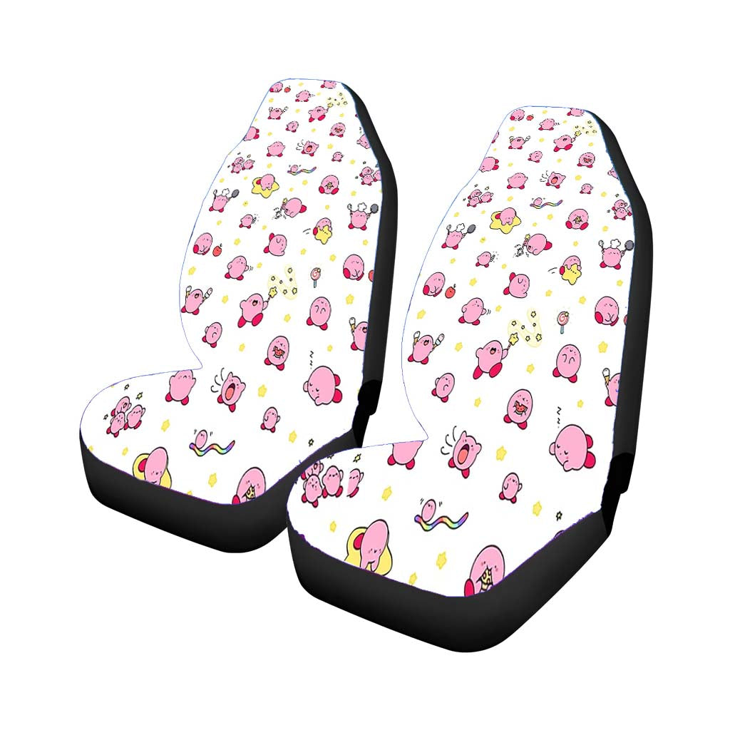 Pink Kirby Cartoon Pattern car Seat Covers