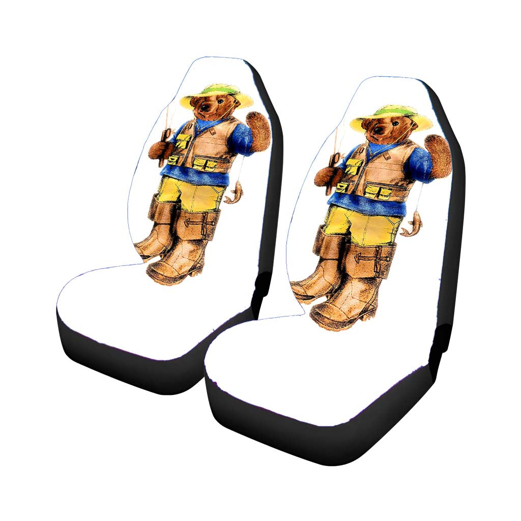 Polo Bear Fishing car Seat Covers