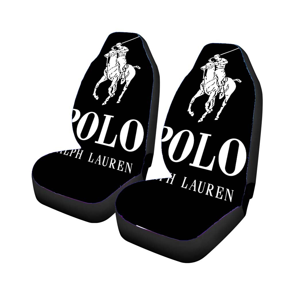 Polo Ralph Lauren Logo Black White car Seat Covers