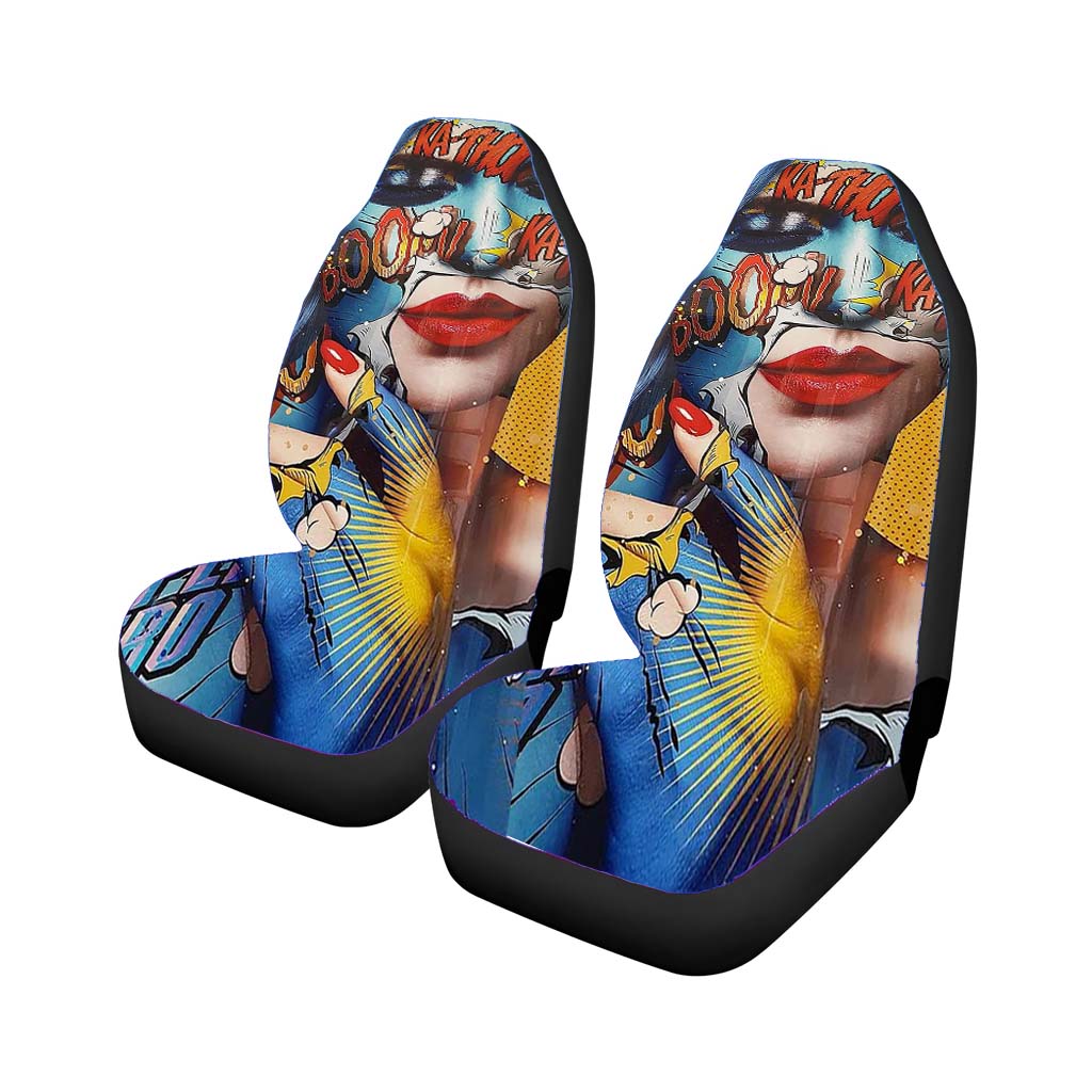 Pop Art Boom Girl Pattern car Seat Covers