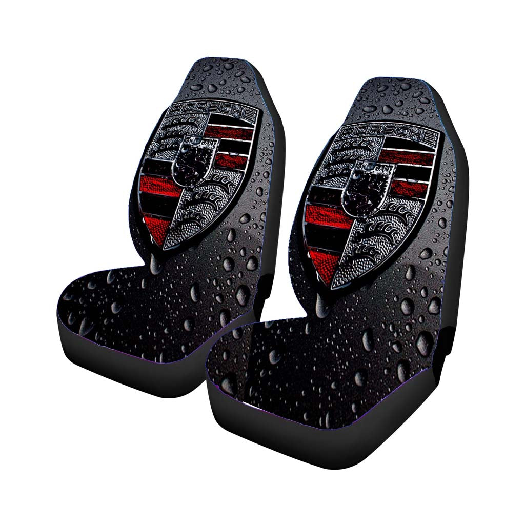 Porsche Black Rain Logo car Seat Covers