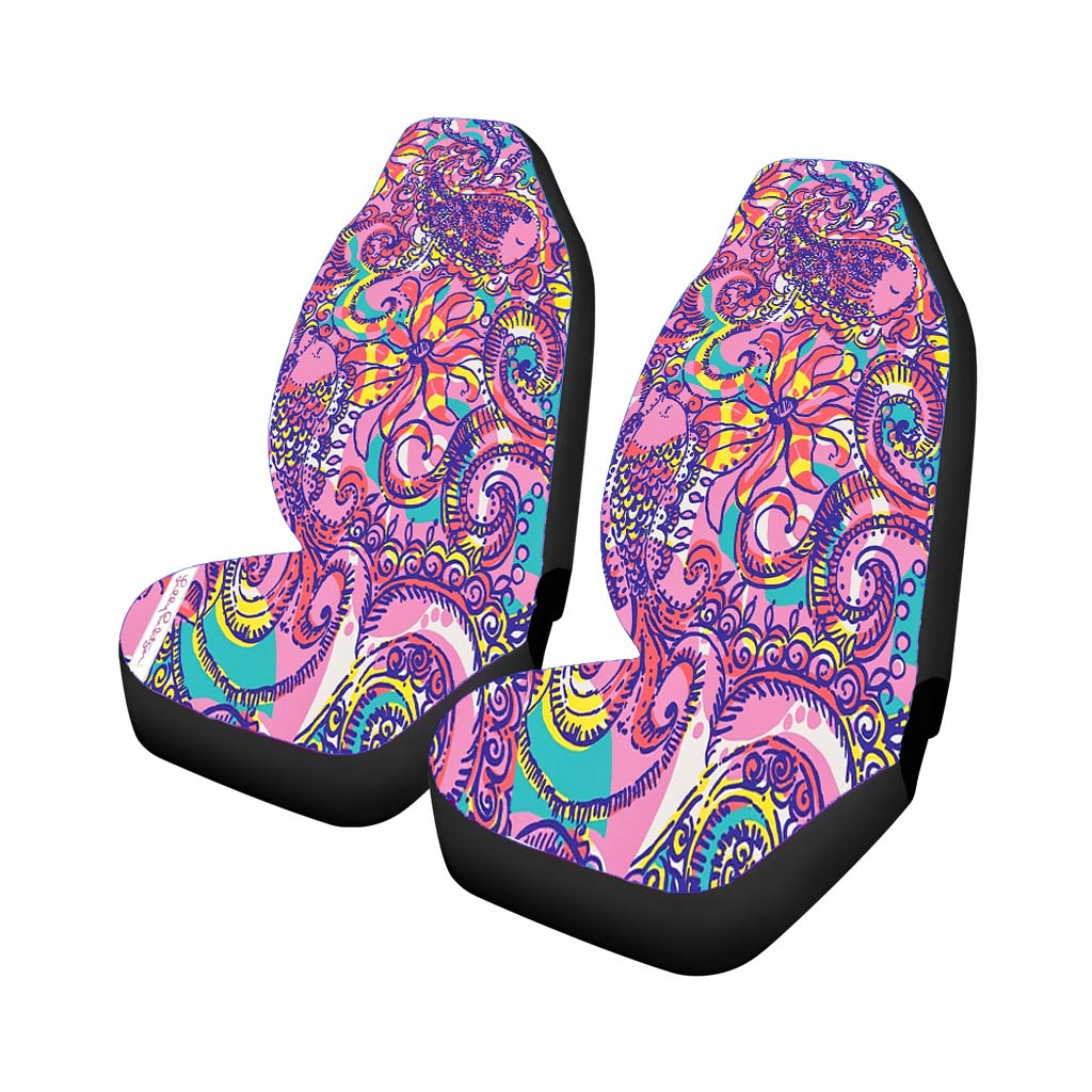 Preppy Flower Lilly Pulitzer car Seat Covers