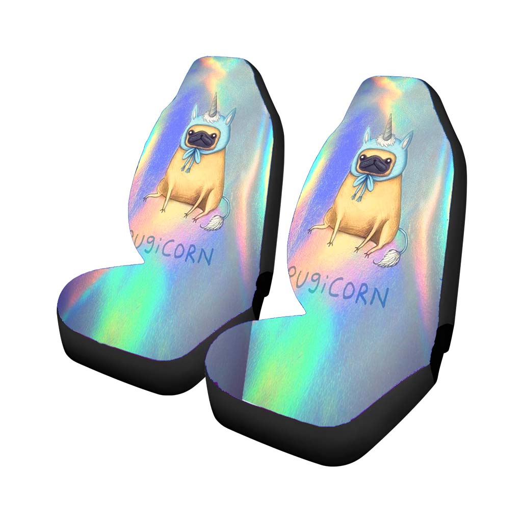 Pugicorn Pug Unicorn car Seat Covers