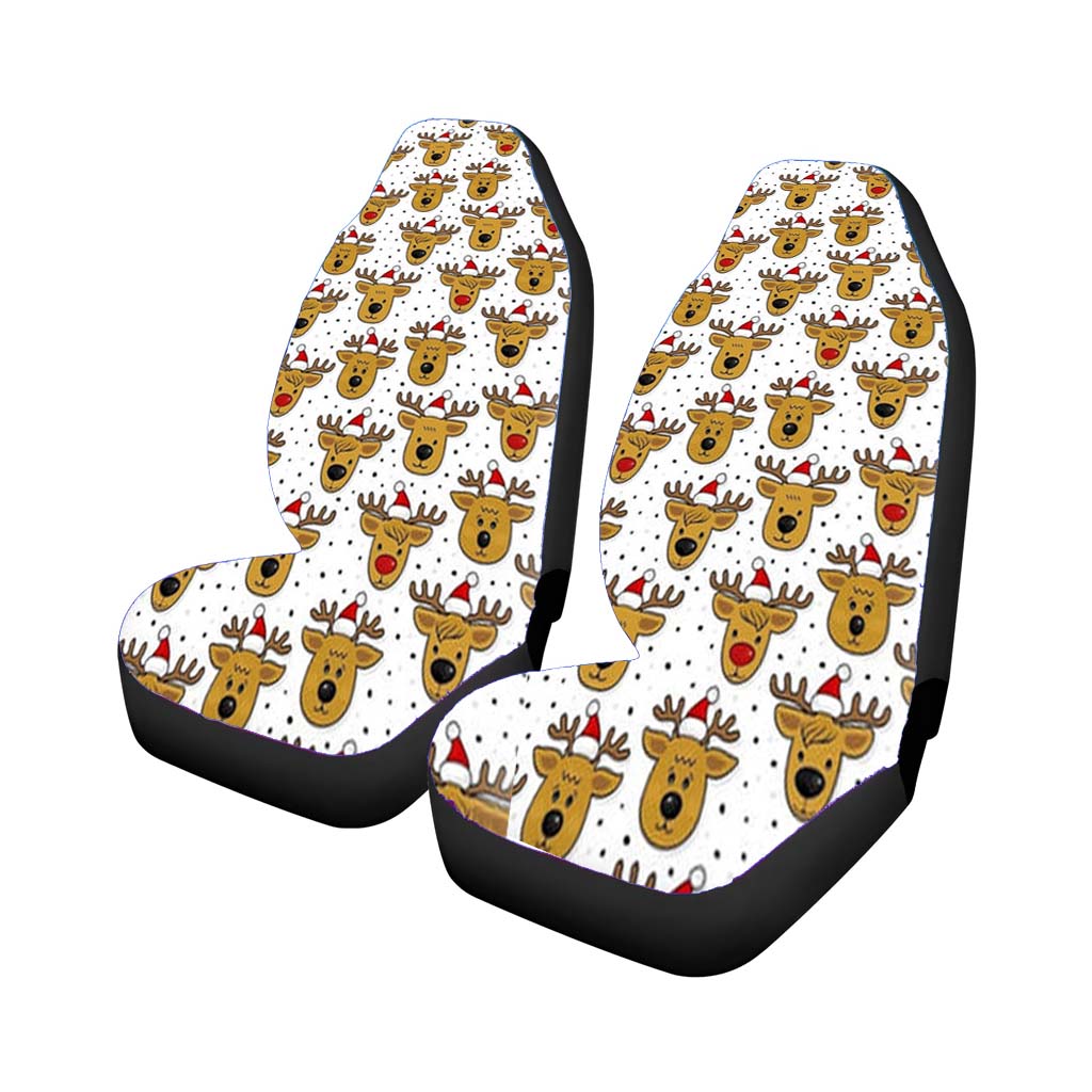Reindeers In Santa Hats Pattern car Seat Covers
