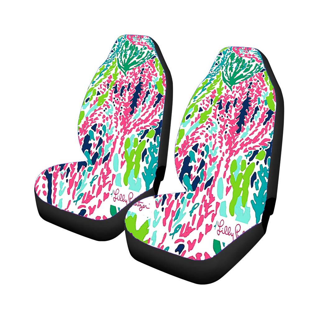 Seaweed Pattern Art Lilly Pulitzer car Seat Covers