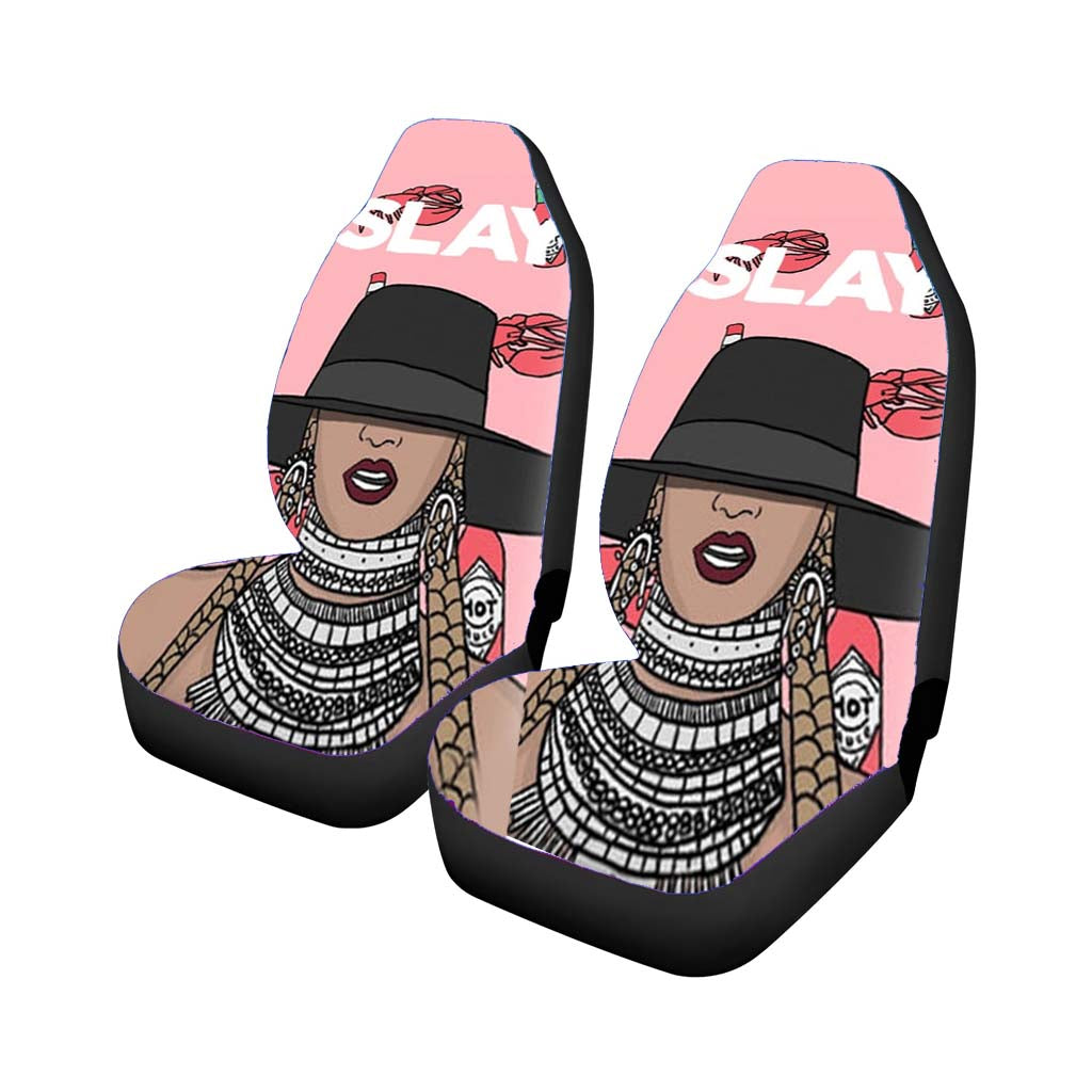 Slay - Queen B Cartoon car Seat Covers