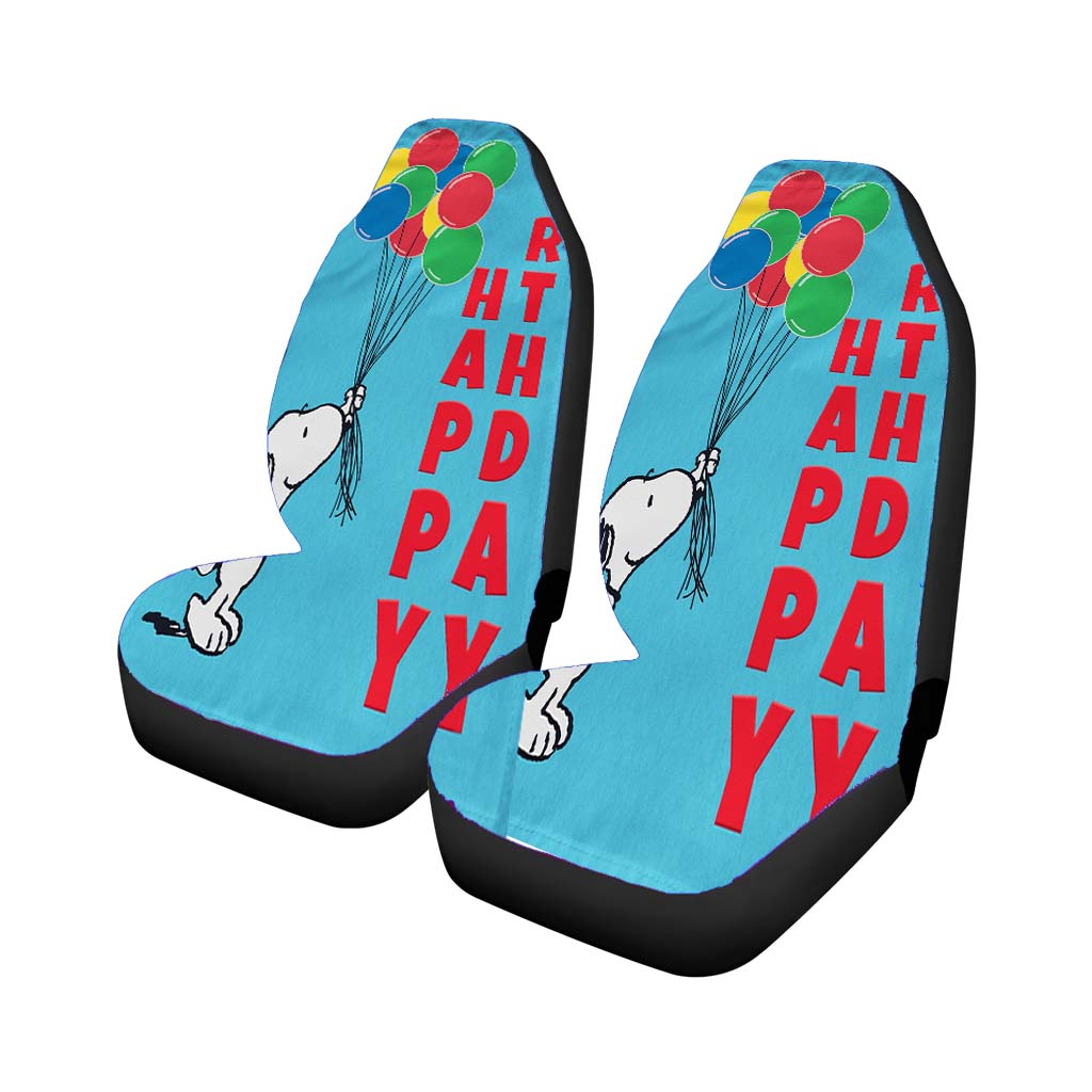 Snoopy Birthday 2 car Seat Covers