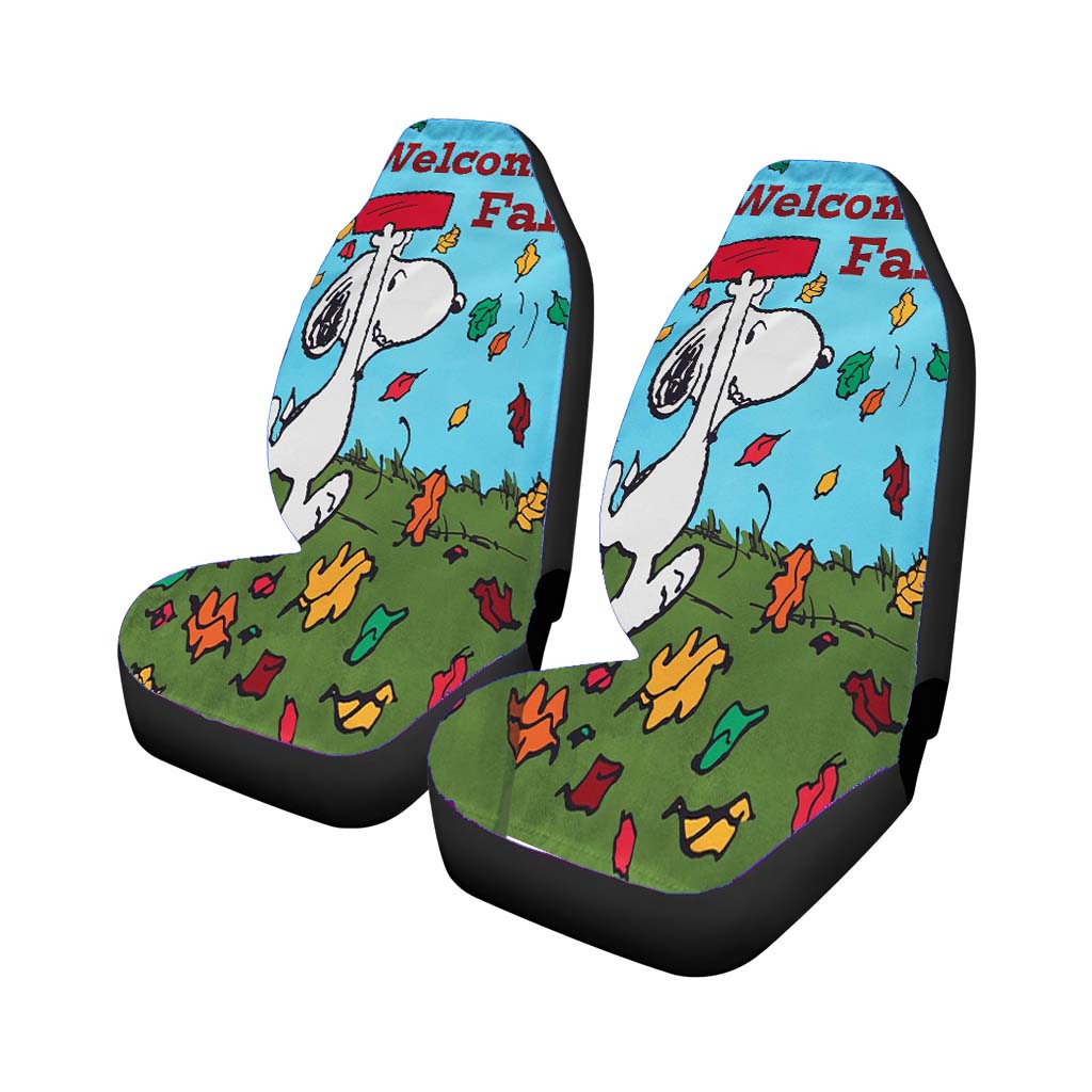 Snoopy Welcome Fall car Seat Covers