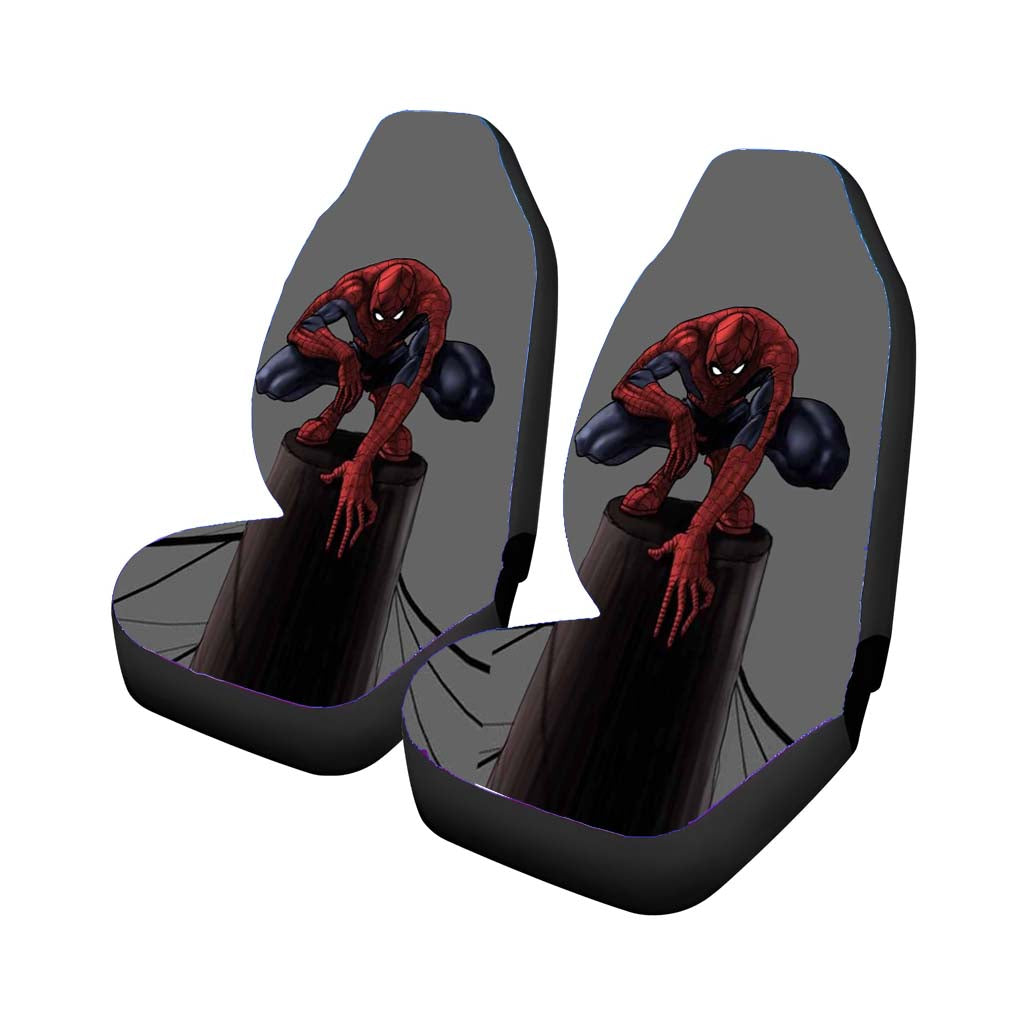 Spiderman Cityscape Cartoon Wallpaper car Seat Covers