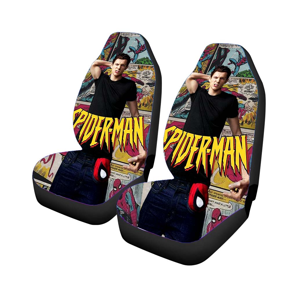 Spiderman Comic X Tom Holland car Seat Covers