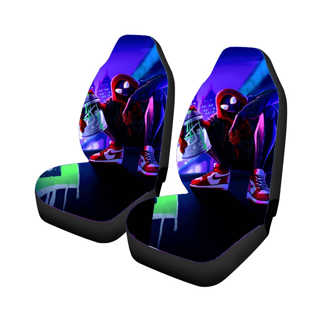 Spiderman Miles Morales Spray Paint car Seat Covers