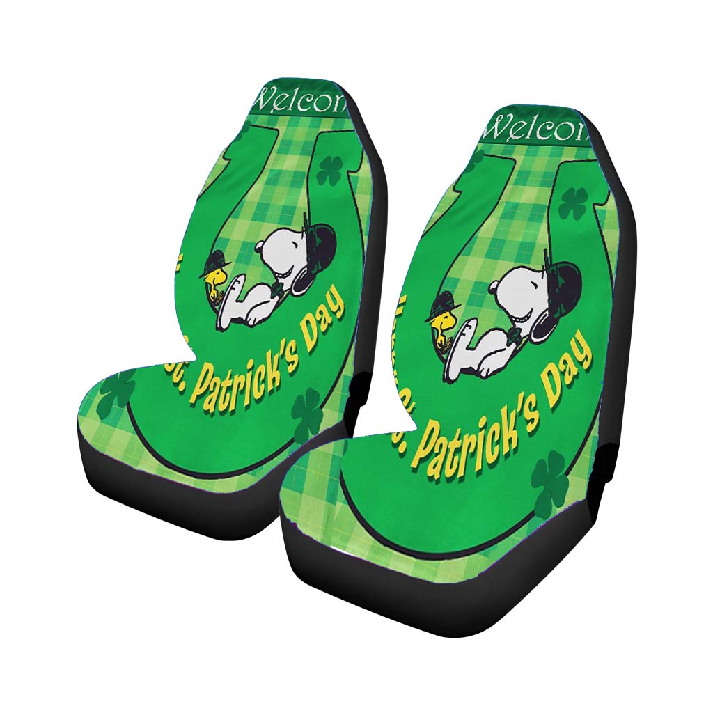 St Patricks Day Snoopy car Seat Covers