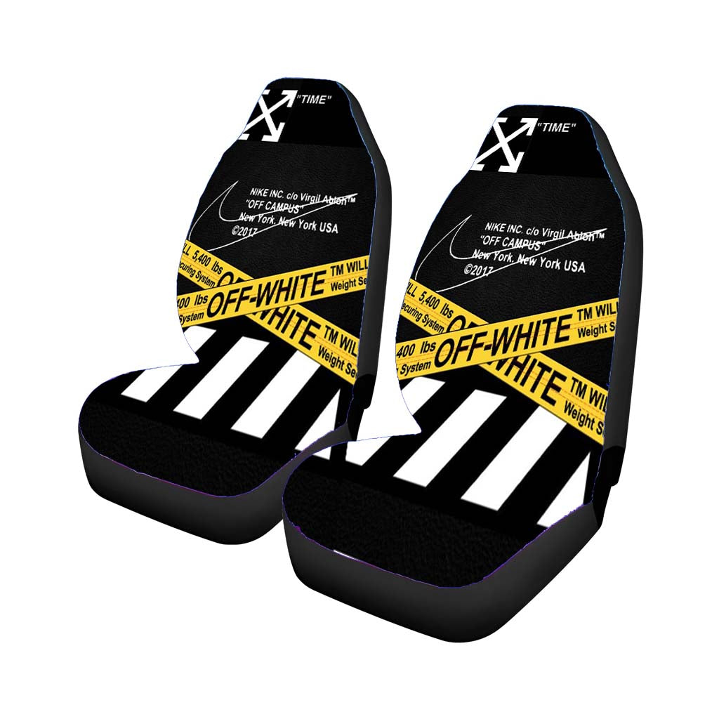 Stripe Arrow Off White New York Black Wallpaper car Seat Covers