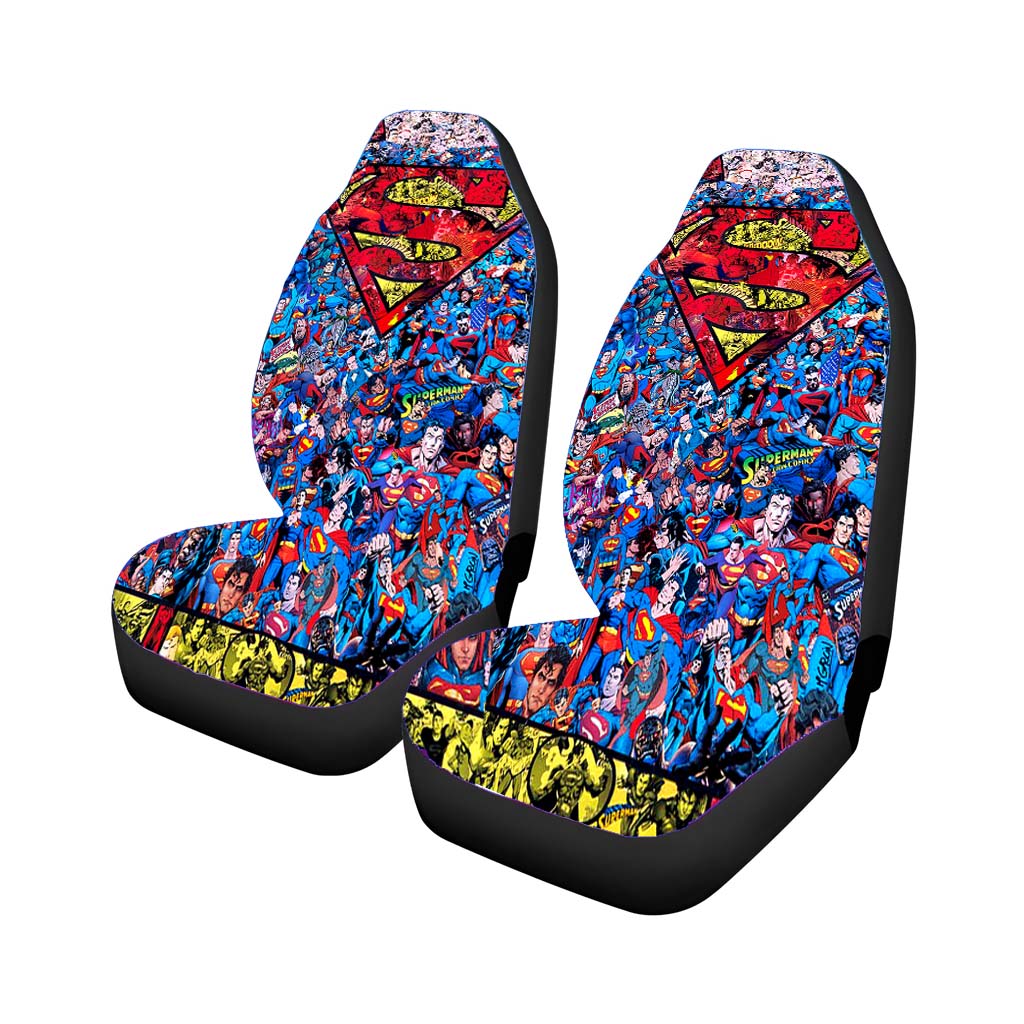 Superman Characters Collage car Seat Covers