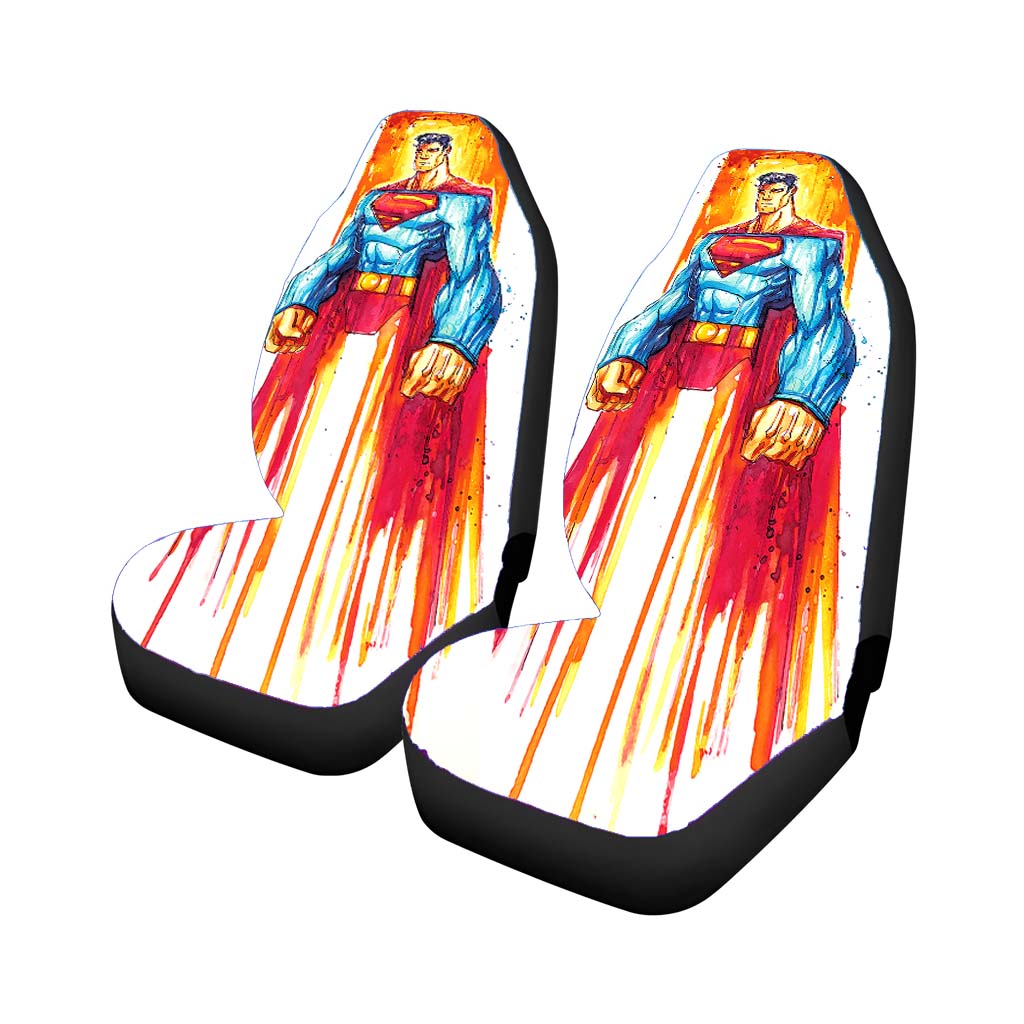 Superman Watercolor car Seat Covers