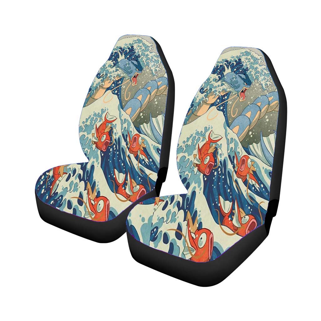 The Great Wave Off Kanto Blue car Seat Covers