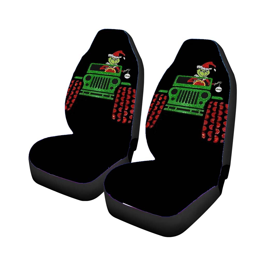 The Grinch Riding Jeep car Seat Covers