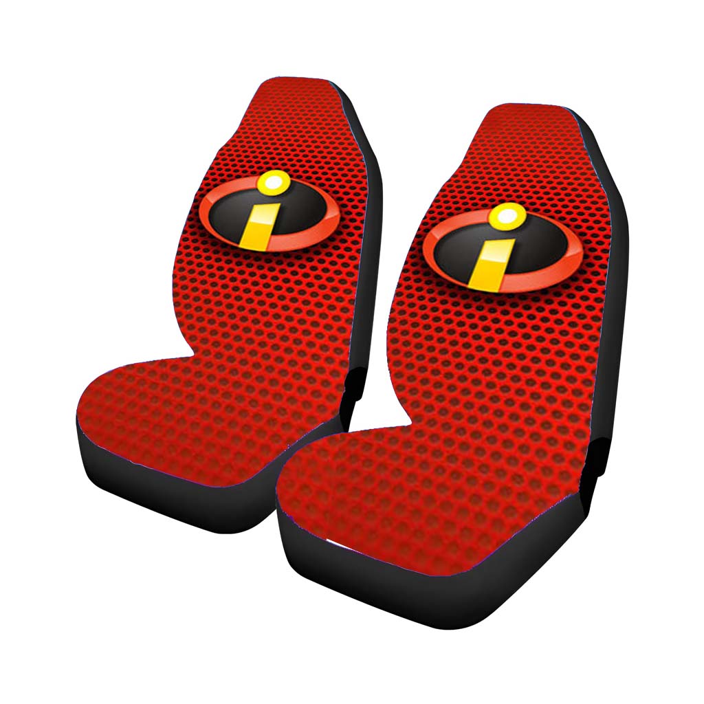 The Incredibles 2 Logo Red Carbon car Seat Covers