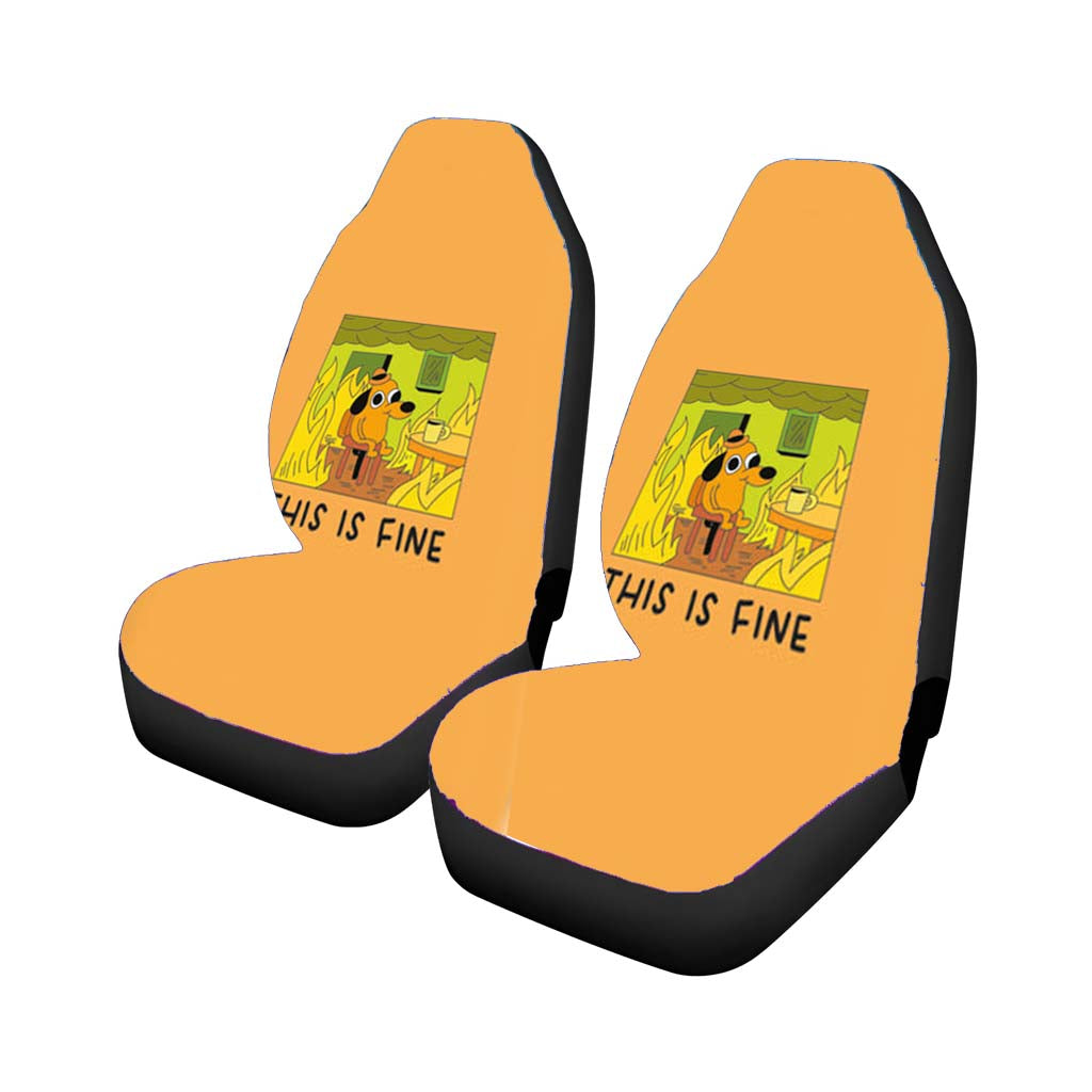 This Is Fine car Seat Covers