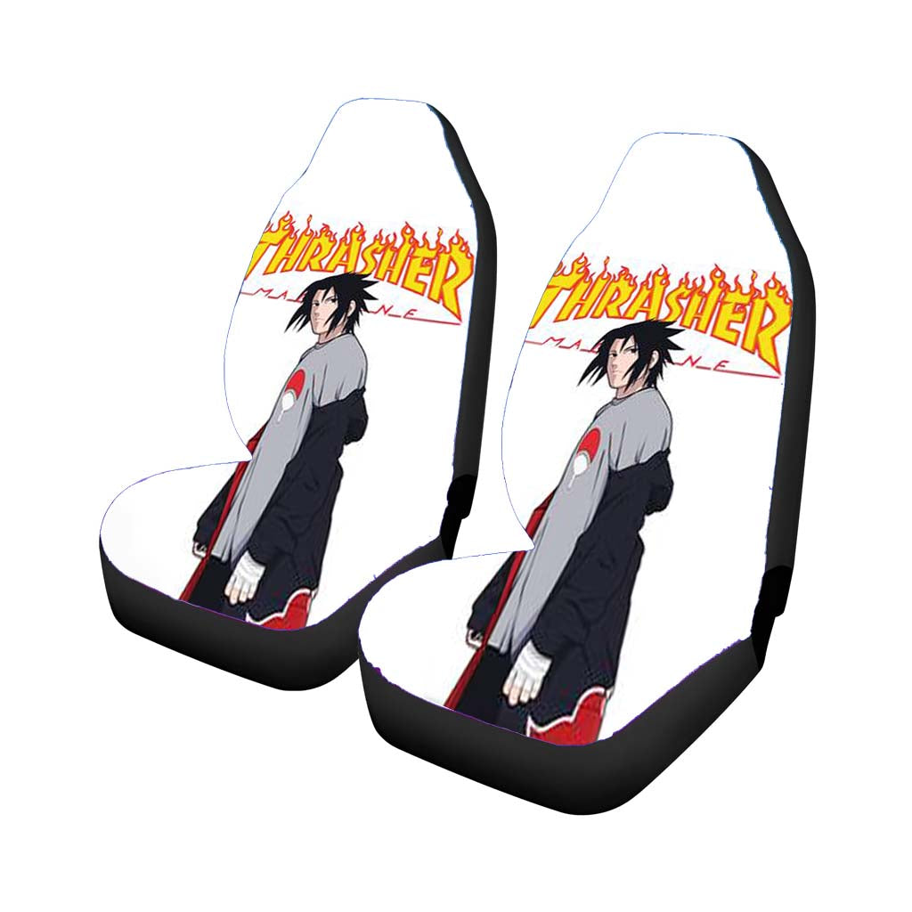 Thrasher White Magazine Sasuke car Seat Covers