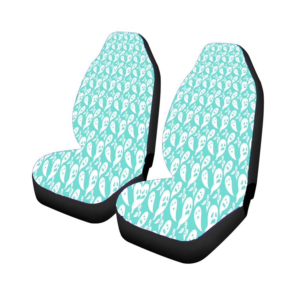 Turquoise Ghosts Pattern Halloween car Seat Covers