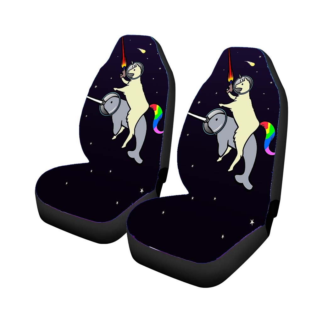 Unicorn Riding Narwhal In Space car Seat Covers
