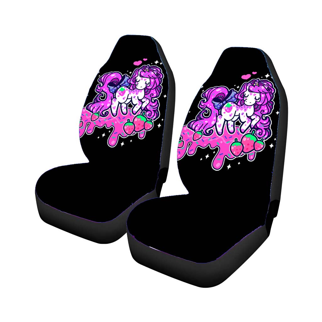 Unicorn Strawberry Purple car Seat Covers